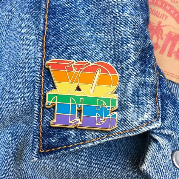 Vote Pin - Rainbow