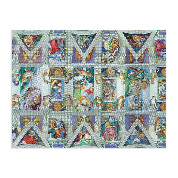 Sistine Chapel Ceiling - Meowsterpiece of Western Art - 2000 Piece Jigsaw Puzzle
