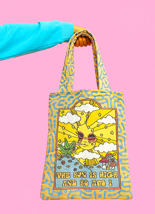 The Sun Is High Woven Tote Bag